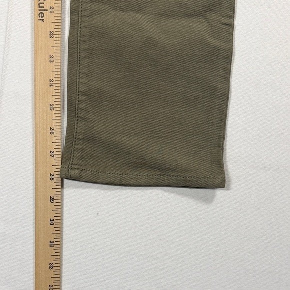 32 Degrees Cool Womens Sweatpant Jeans Olive Green High Rise Straight Leg Size 8 - Picture 7 of 7